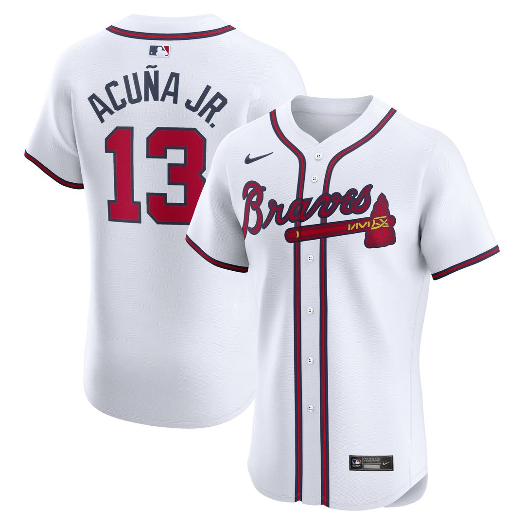 Atlanta Braves Ronald Acuña Jr. | Nike White Home Elite Jersey
