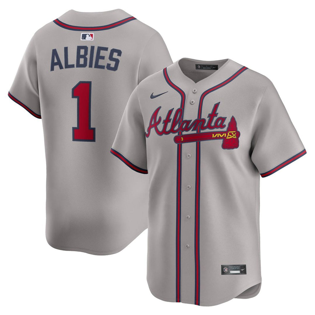 Atlanta Braves Ozzie Albies | Nike Gray Road Limited Player Jersey