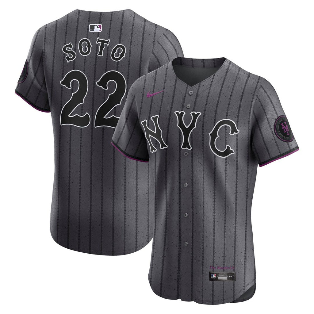 New York Mets Juan Soto | Nike Gray City Connect Elite Jersey