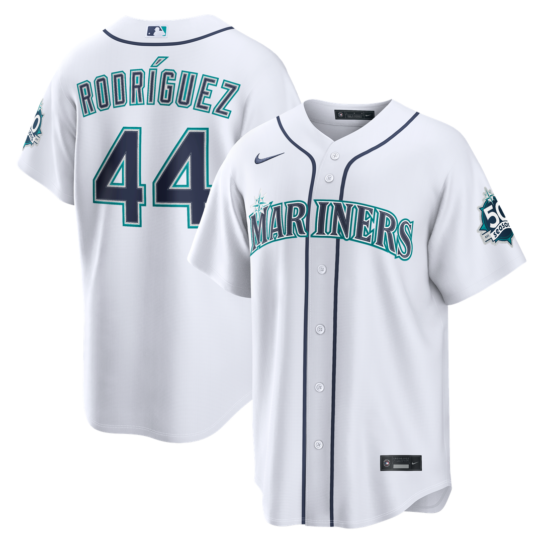 Seattle Mariners Julio Rodríguez | Nike Teal Alternate Stadium 50th Season Patch Jersey
