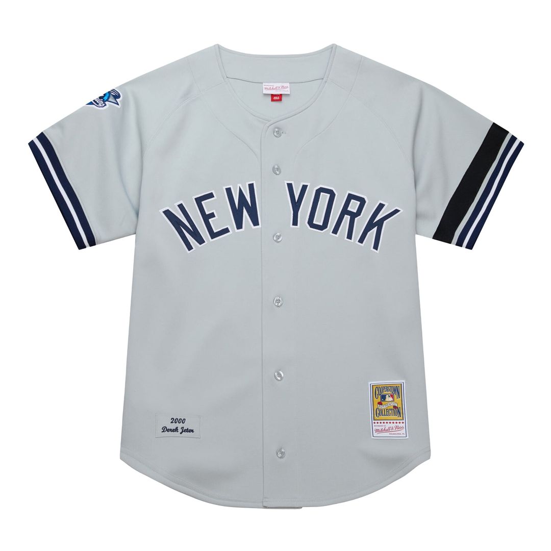 New York Yankees Derek Jeter | Mitchell & Ness Gray Cooperstown Collection 2000 World Series Authentic Jersey