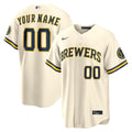 Milwaukee Brewers | Nike Cream Home Stadium Custom Jersey