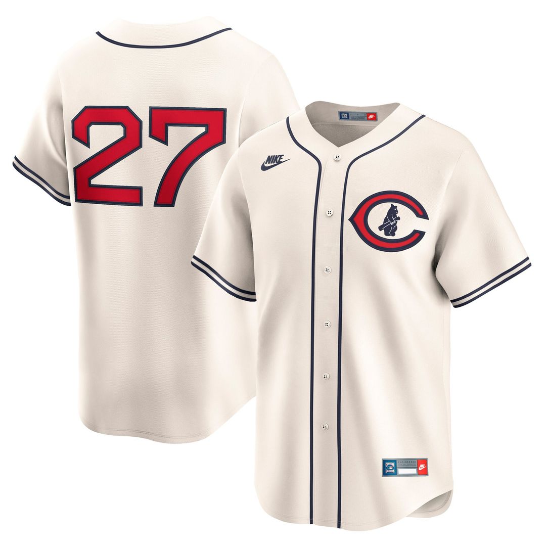 Chicago Cubs Seiya Suzuki | Nike Cream Throwback Cooperstown Collection Limited Jersey