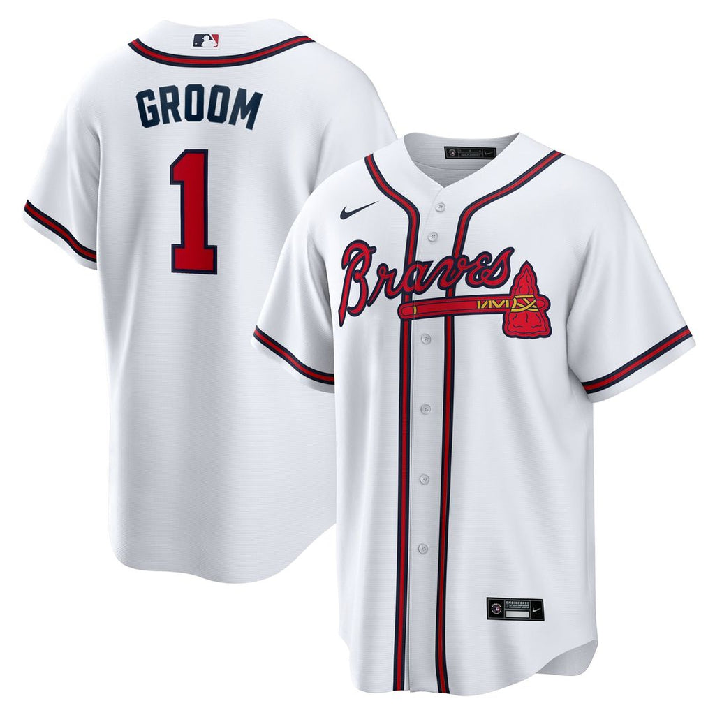 Atlanta Braves | Nike White #1 Groom Home Replica Jersey