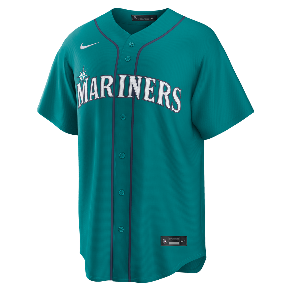 Seattle Mariners Colt Emerson | Nike Teal Alternate Replica Jersey