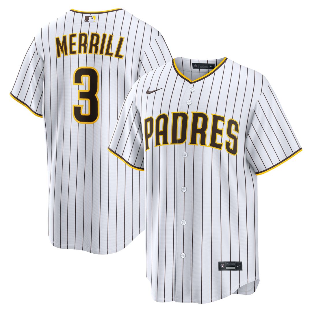 San Diego Padres Jackson Merrill | Nike White Home Replica Player Jersey
