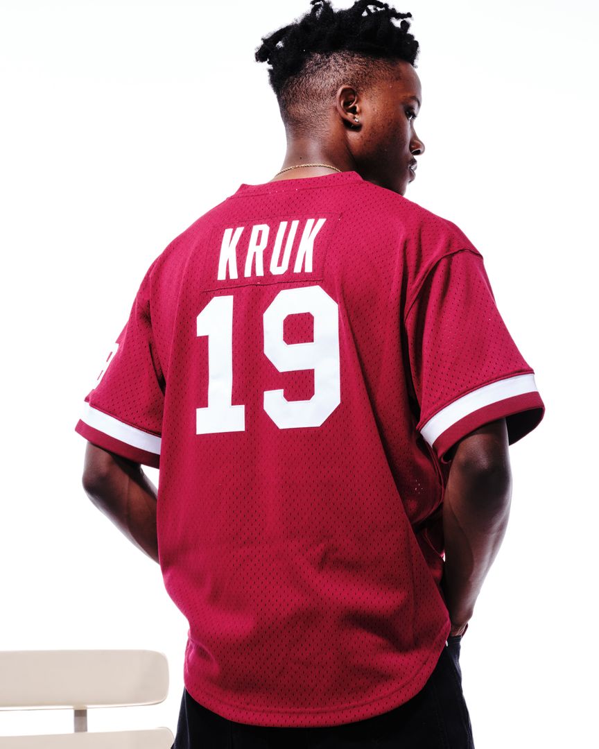 Philadelphia Phillies John Kruk | Mitchell & Ness Burgundy Big & Tall Cooperstown Collection Mesh Batting Practice Jersey