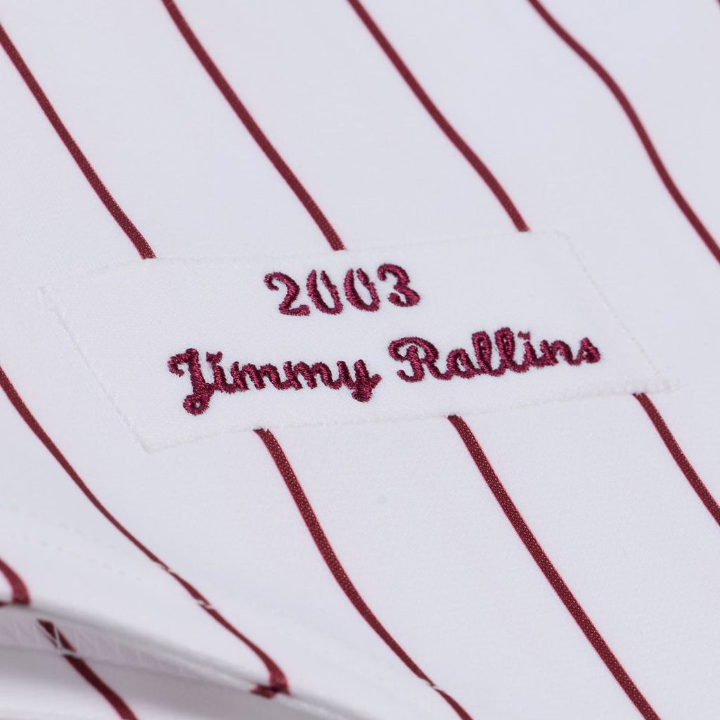 Philadelphia Phillies Jimmy Rollins | Mitchell & Ness White 2003 Cooperstown Collection Authentic Jersey