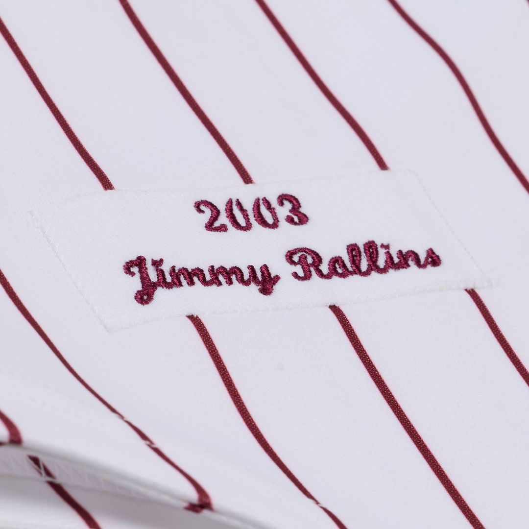 Philadelphia Phillies Jimmy Rollins | Mitchell & Ness White 2003 Cooperstown Collection Authentic Jersey