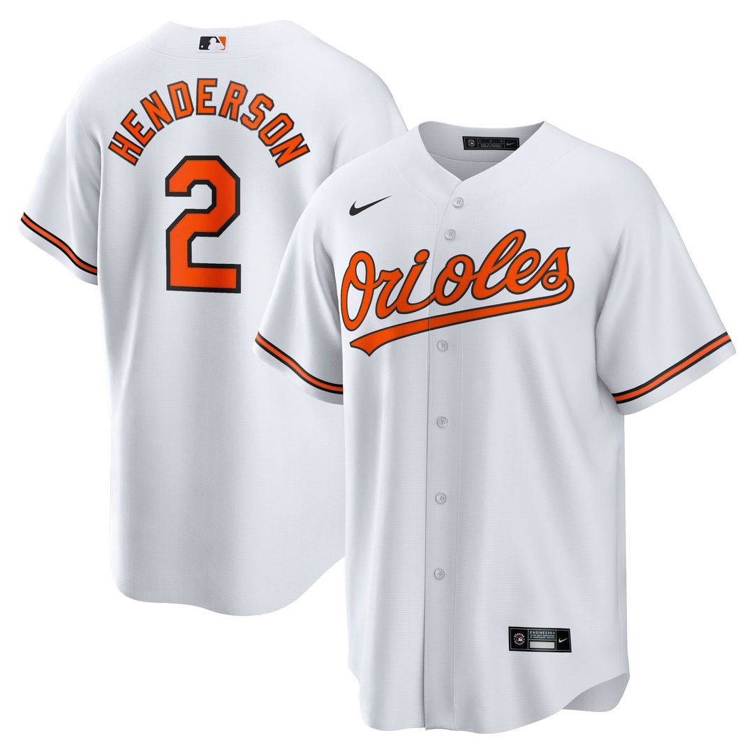 Baltimore Orioles Gunnar Henderson | Nike White Home Replica Player Jersey
