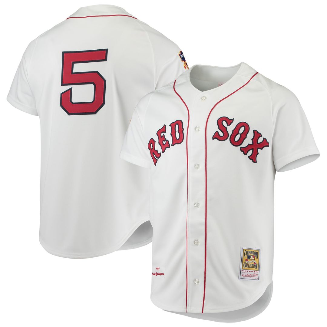 Boston Red Sox Nomar Garciaparra | Mitchell & Ness White 1997 Cooperstown Collection Authentic Jersey