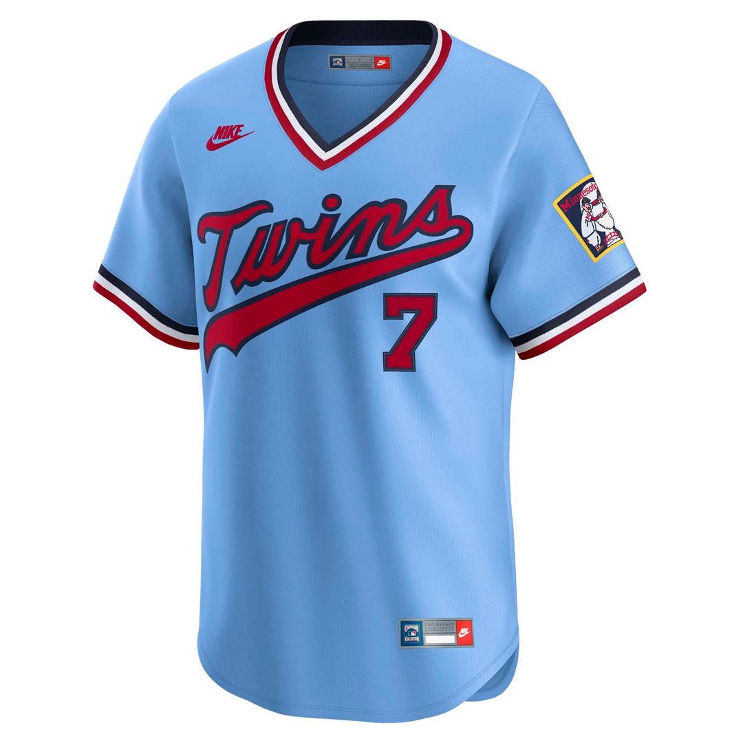 Minnesota Twins Joe Mauer | Nike Light Blue Throwback Cooperstown Collection Limited Jersey