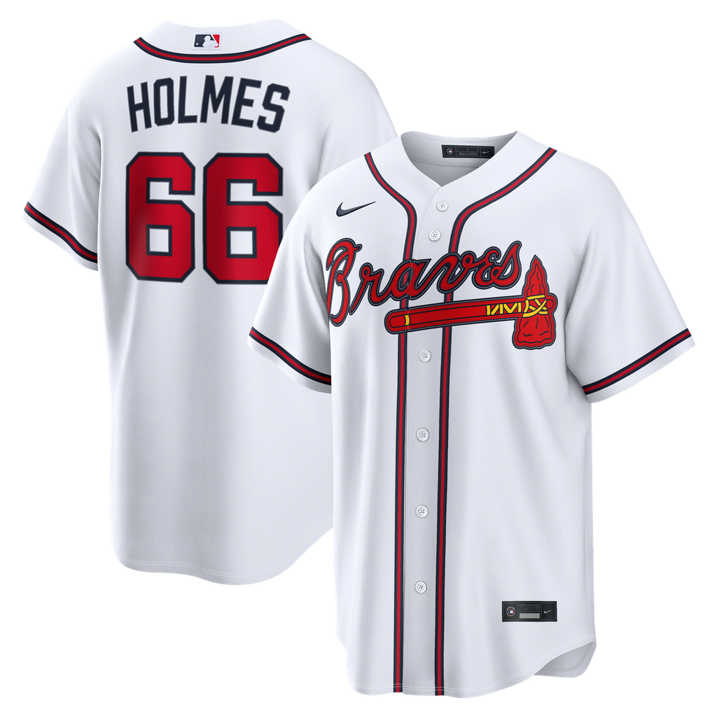 Atlanta Braves Grant Holmes | Nike White Home Replica Jersey