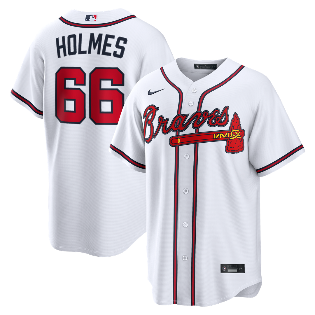 Atlanta Braves Grant Holmes | Nike White Home Replica Jersey