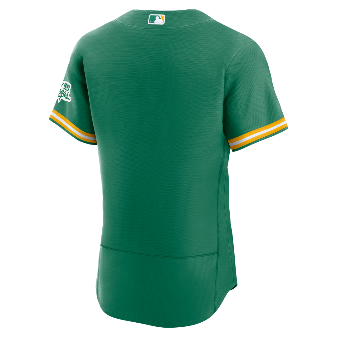 Athletics | Nike Green Alternate Sponsor Patch Authentic Jersey