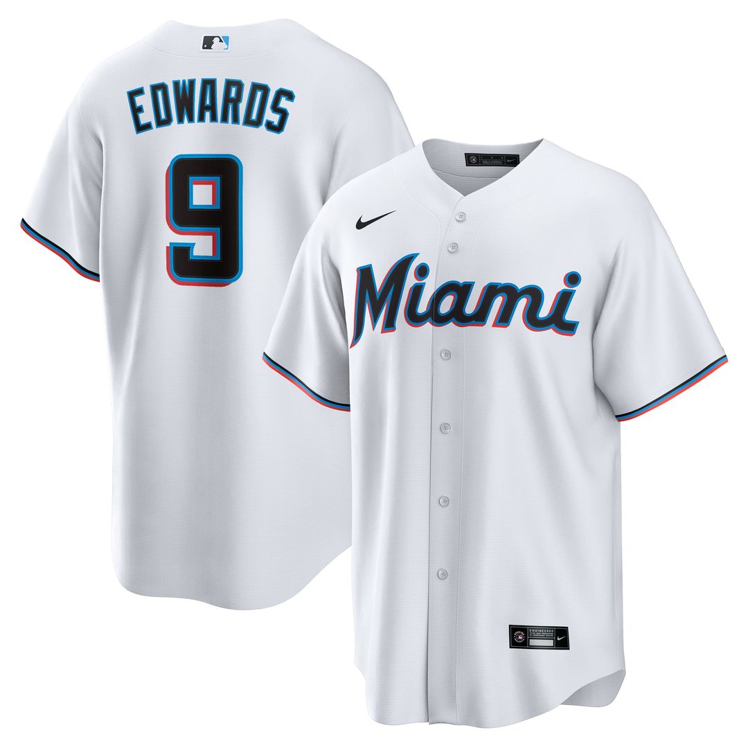 Miami Marlins Xavier Edwards | Nike White Home Replica Jersey