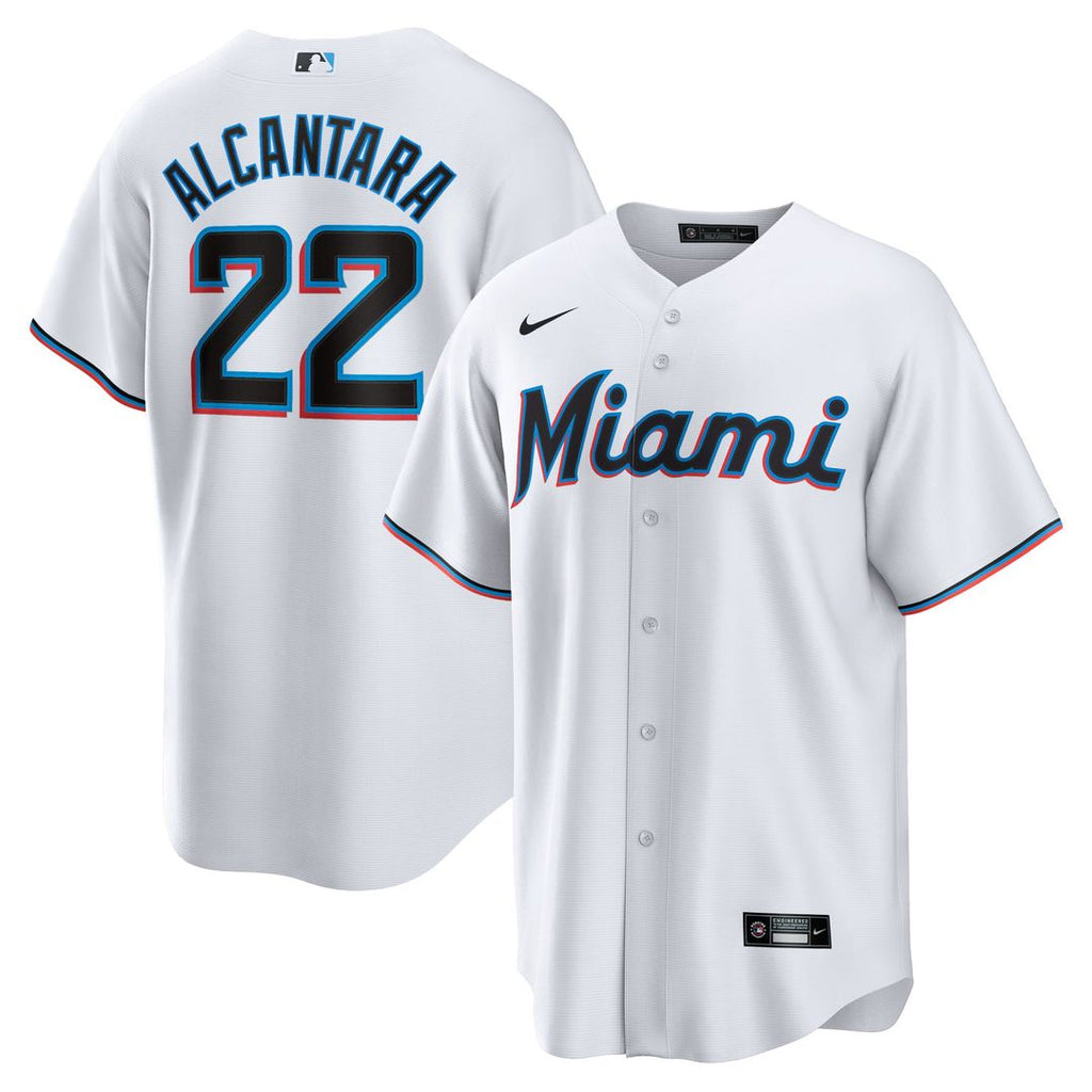 Miami Marlins Sandy Alcantara | Nike White Replica Player Jersey