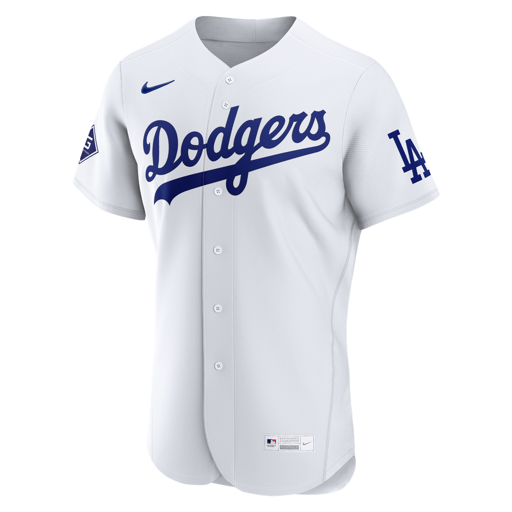 Los Angeles Dodgers | Nike White Home Sponsor Patch Authentic Jersey