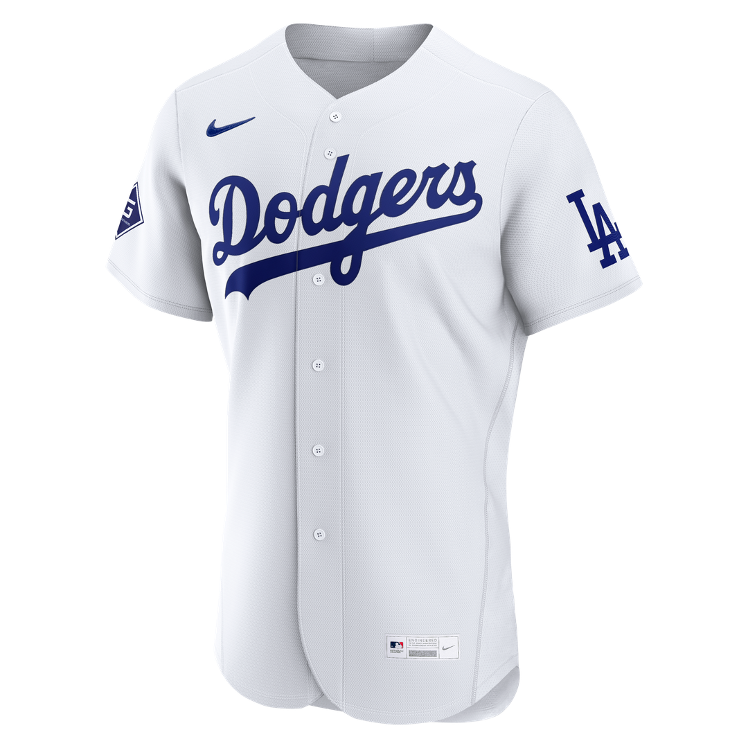 Los Angeles Dodgers | Nike White Home Sponsor Patch Authentic Jersey