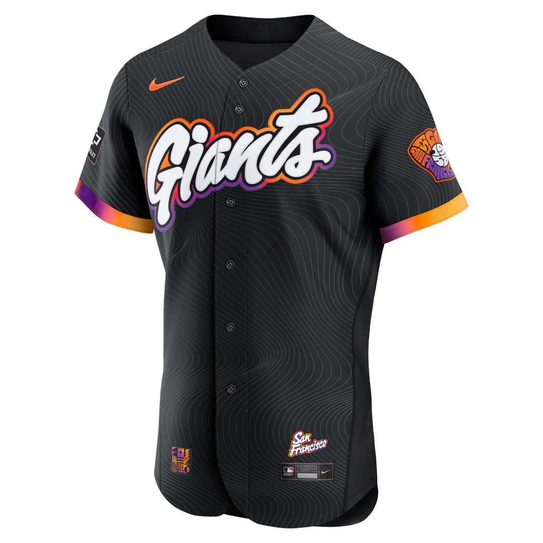 San Francisco Giants | Nike Anthracite City Connect Authentic Sponsor Patch Jersey