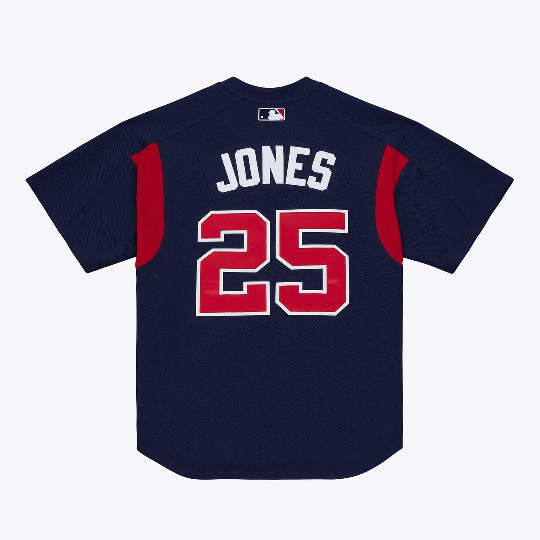 Atlanta Braves Andruw Jones | Mitchell & Ness Navy Authentic Batting Practice Jersey