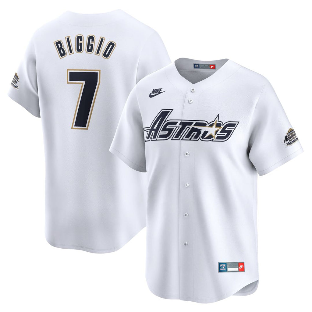 Houston Astros Craig Biggio | Nike White Throwback Cooperstown Collection Limited Jersey