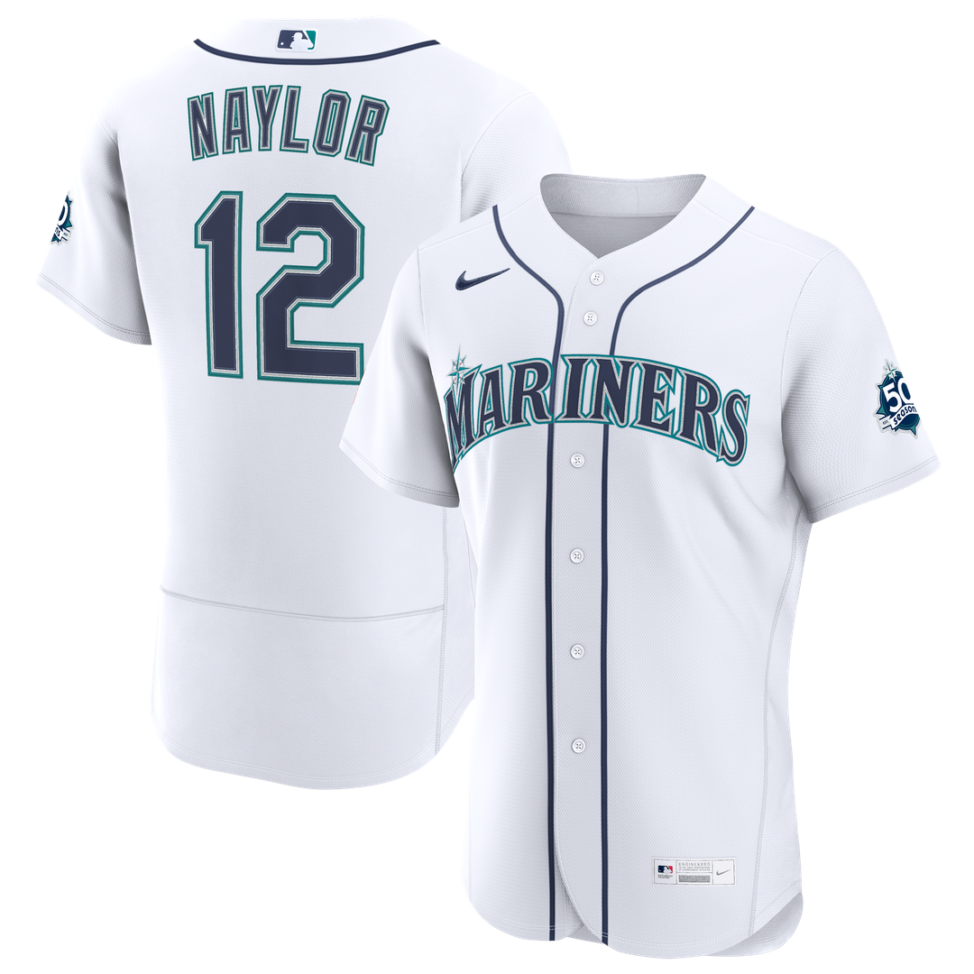Seattle Mariners Josh Naylor | Nike White Home 50th Season Authentic Jersey