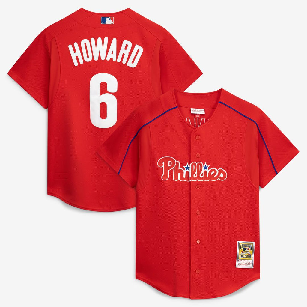 Philadelphia Phillies Ryan Howard | Mitchell & Ness Red Cooperstown Collection Batting Practice Jersey
