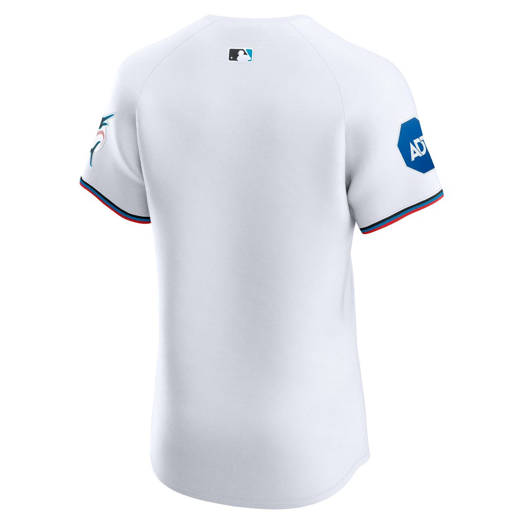 Miami Marlins | Nike White Home Elite Patch Jersey