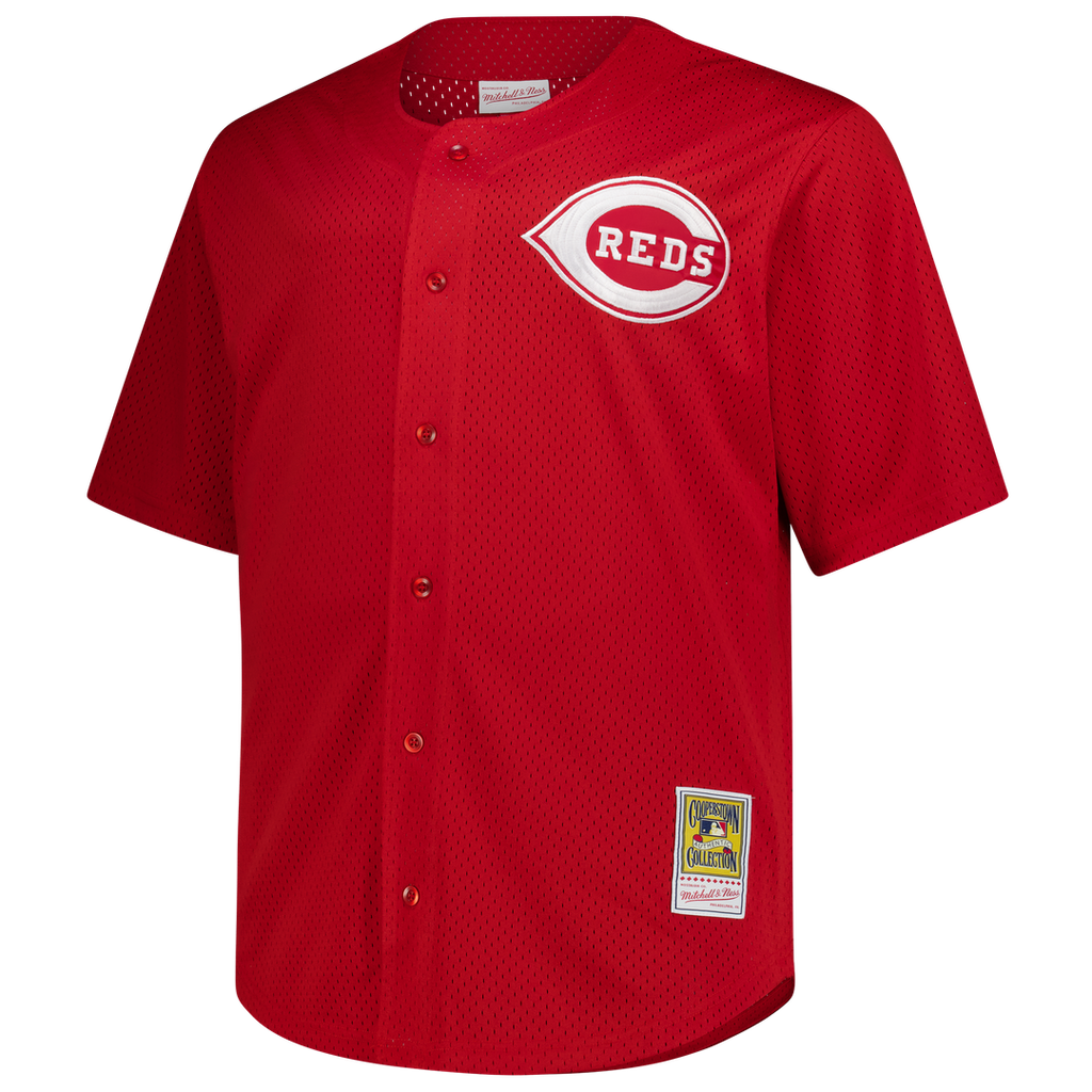 Cincinnati Reds Deion Sanders | Mitchell & Ness Red Big & Tall Cooperstown Mesh Batting Practice Jersey