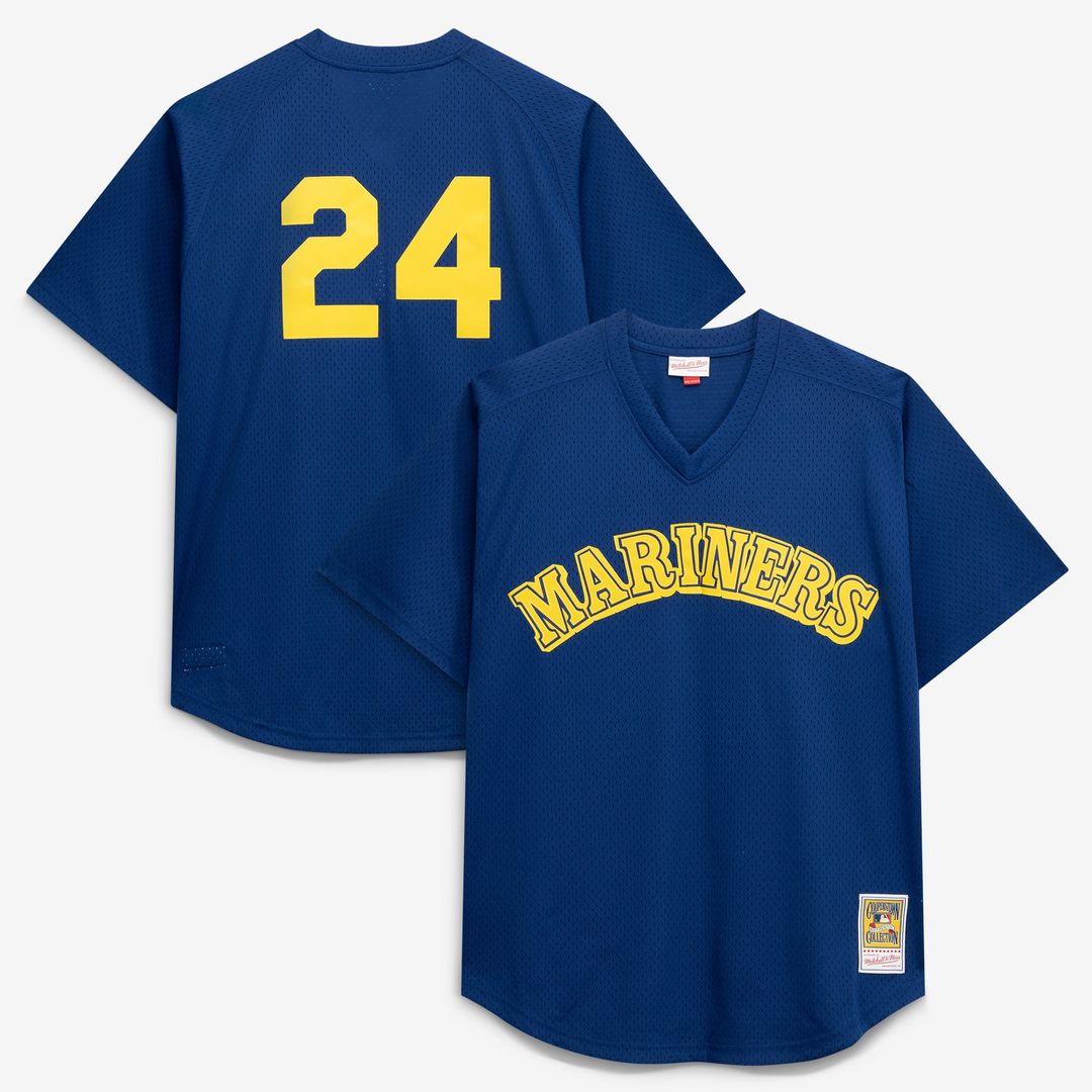 Seattle Mariners Ken Griffey Jr. | Mitchell & Ness Royal Big & Tall Cooperstown Collection Mesh Batting Practice Jersey
