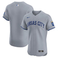 Kansas City Royals | Nike Gray Road Vapor Premier Elite Patch Jersey