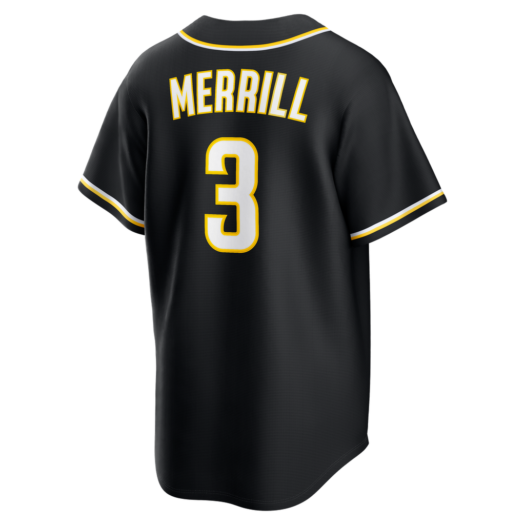San Diego Padres Jackson Merrill | Nike Fashion Replica Black Out Jersey