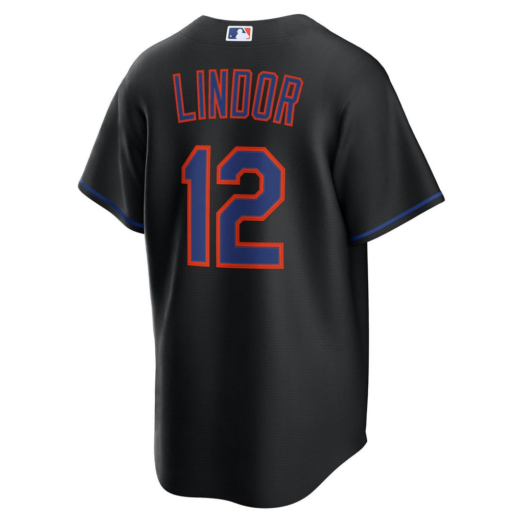 New York Mets Francisco Lindor | Nike Black Alternate Replica Jersey