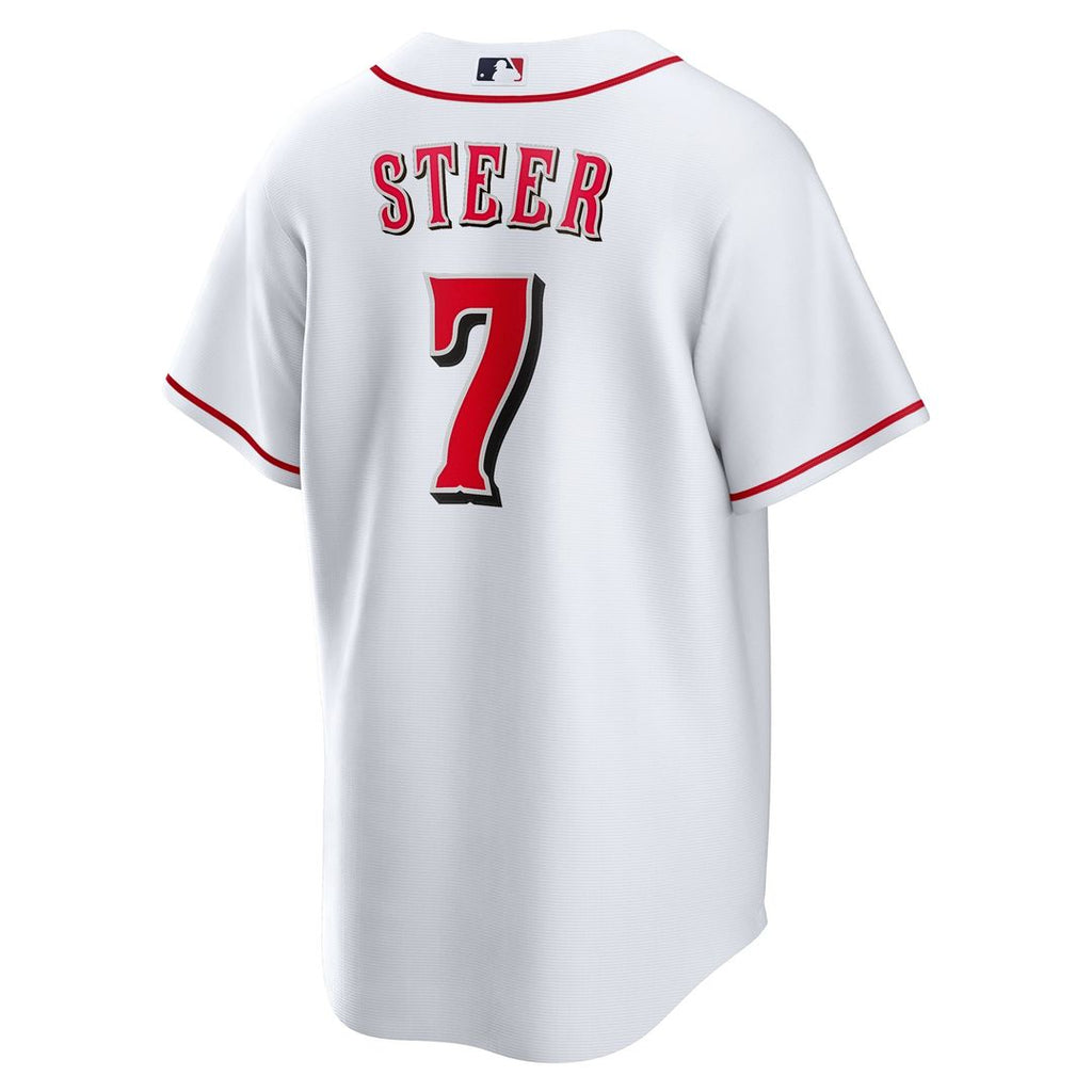 Cincinnati Reds Spencer Steer | Nike White Home Replica Jersey