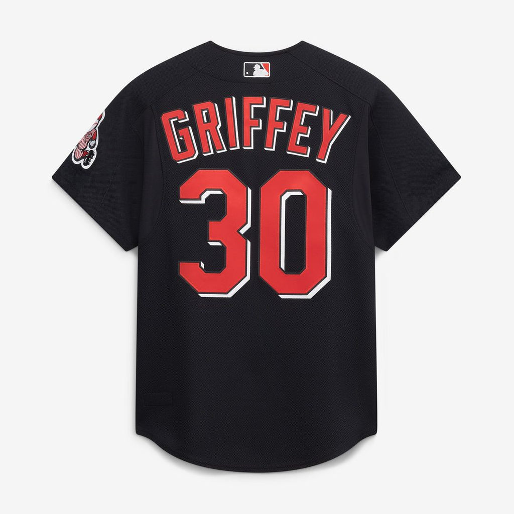 Cincinnati Reds Ken Griffey Jr. | Mitchell & Ness Black Cooperstown Collection Authentic Mesh Batting Practice Jersey