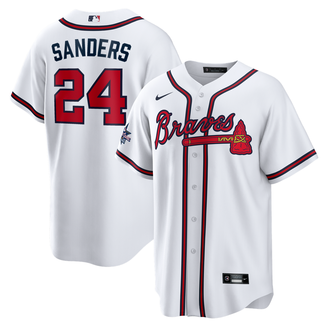 Atlanta Braves Deion Sanders | Nike White Home Retired Player Replica Jersey