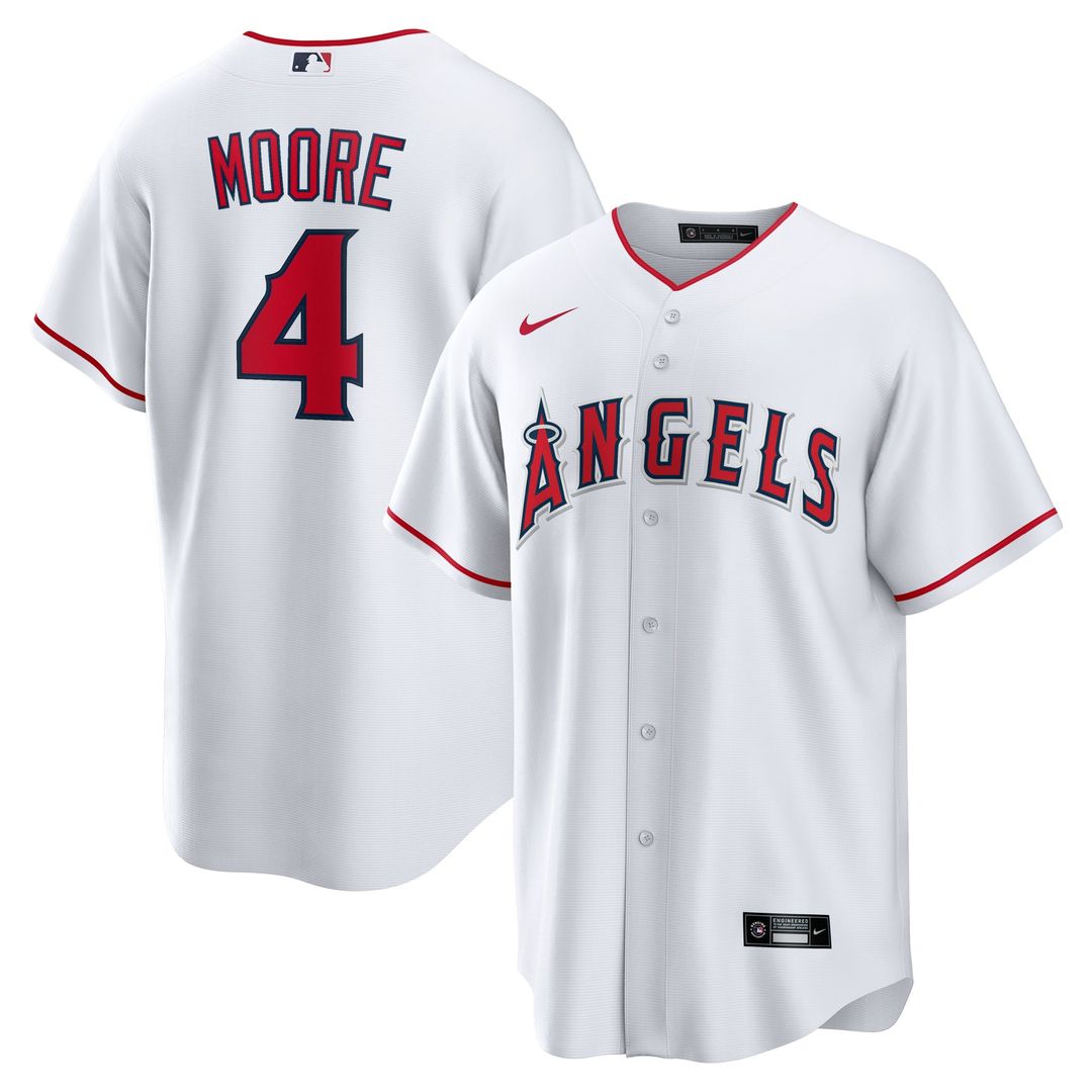 Los Angeles Angels Christian Moore | Nike White Home Replica Jersey