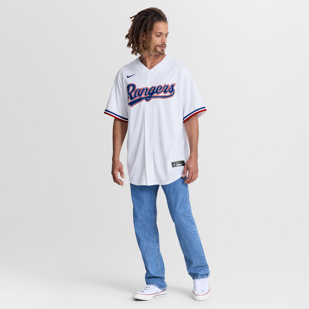 Texas Rangers Wyatt Langford | Nike White Home Replica Jersey