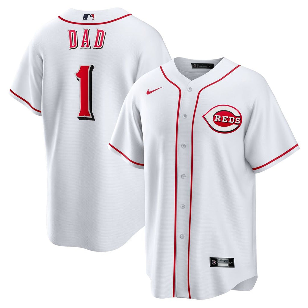Cincinnati Reds | Nike White #1 Dad Home Replica Jersey