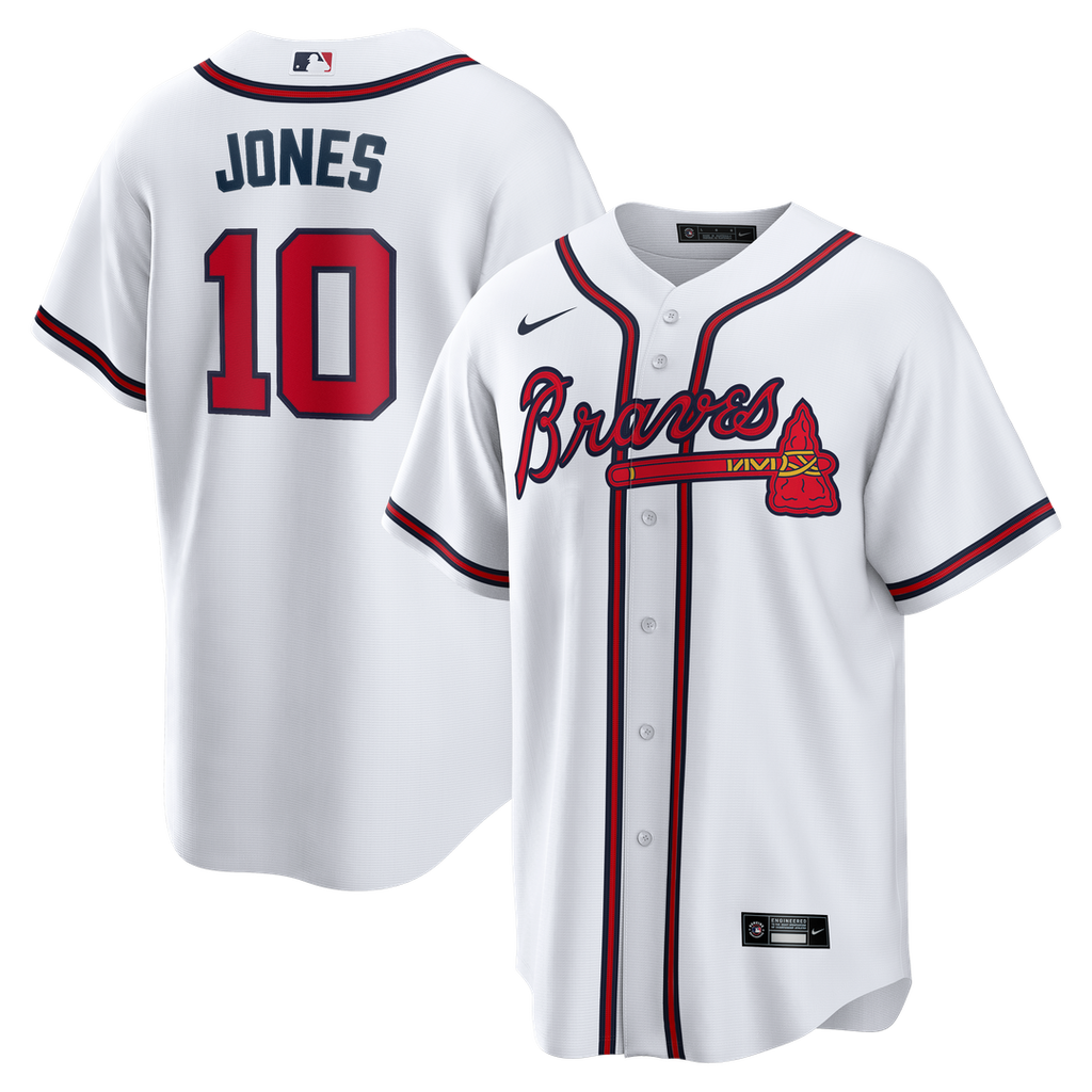 Atlanta Braves Chipper Jones | Nike White Home Retired Player Replica Jersey