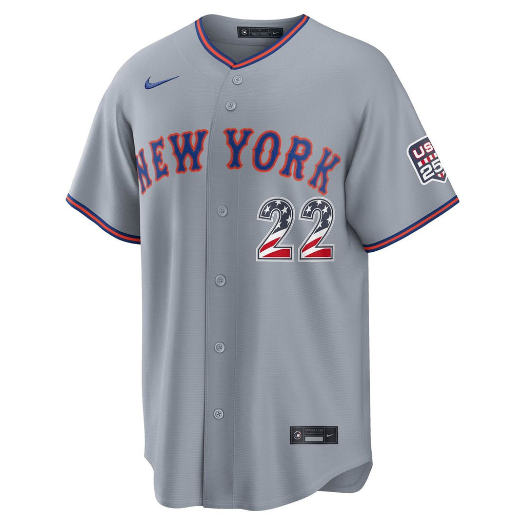 Fourth of July New York Mets Juan Soto | Nike Gray USA 250 Stadium Jersey