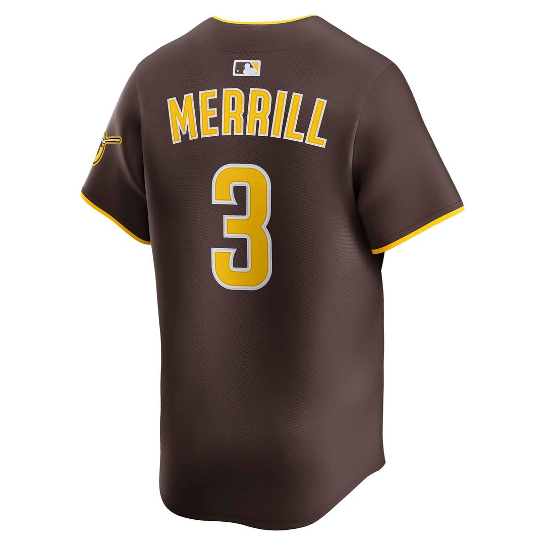 San Diego Padres Jackson Merrill | Nike Brown Road Limited Player Jersey