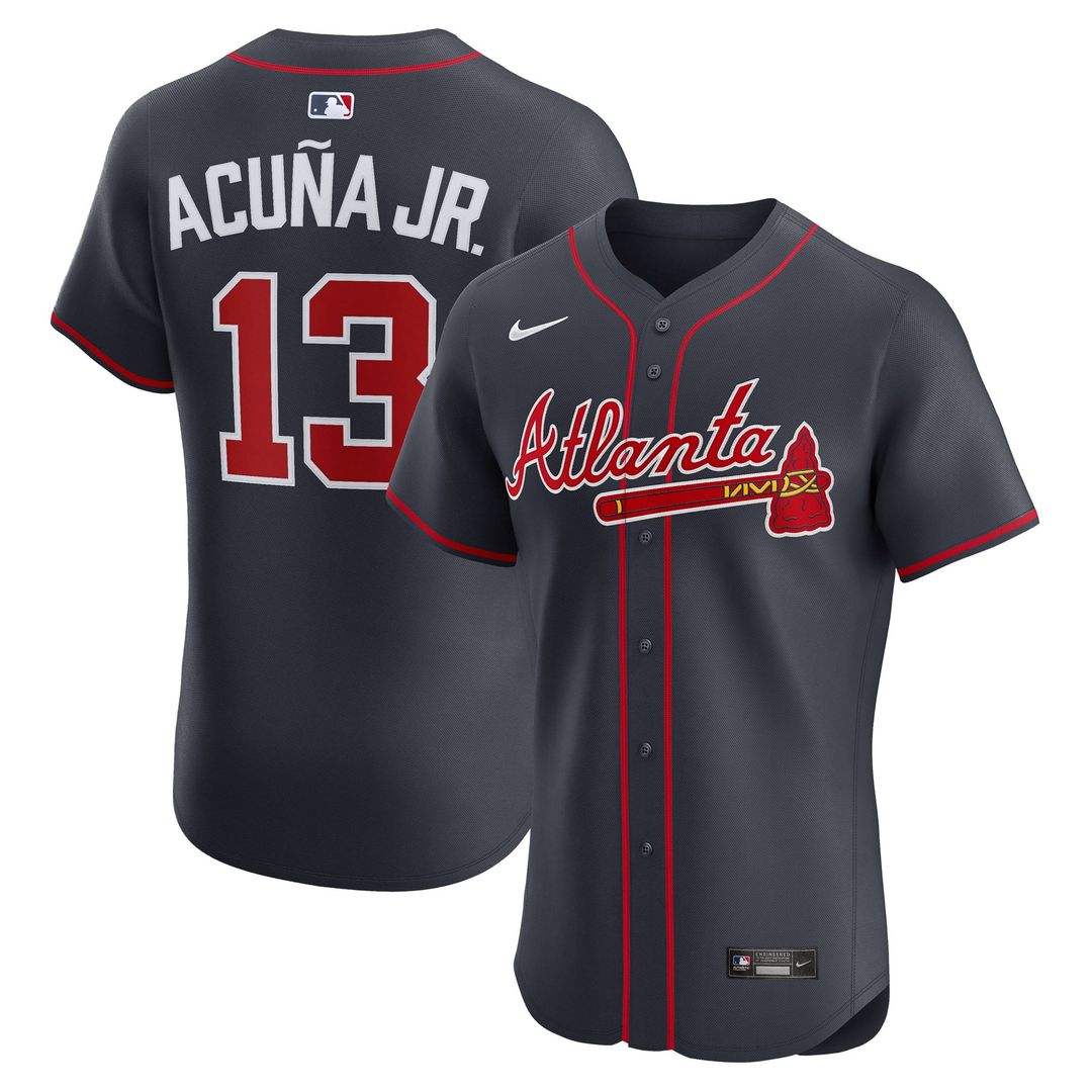 Atlanta Braves Ronald Acuña Jr. | Nike Navy Alternate Elite Jersey