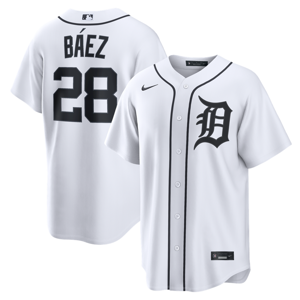 Detroit Tigers Javier Báez | Nike White Home Replica Jersey