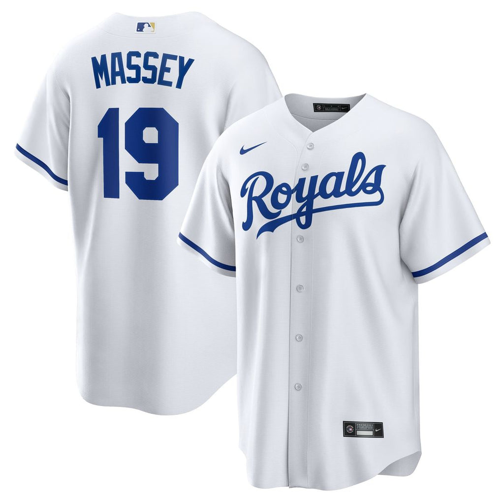 Kansas City Royals Michael Massey | Nike White Home Replica Jersey