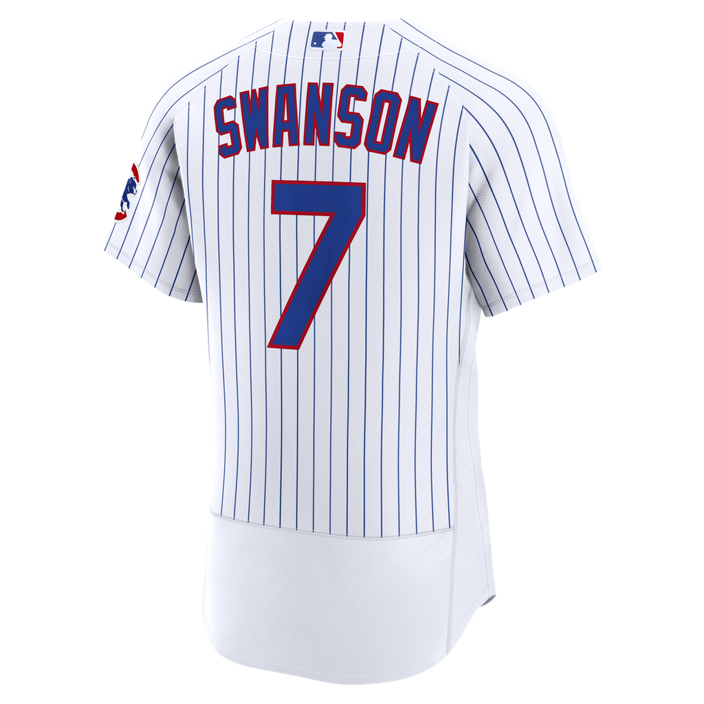 Chicago Cubs Dansby Swanson | Nike White Home Authentic Jersey