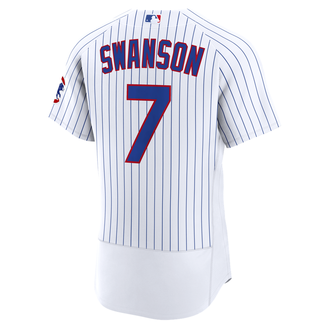 Chicago Cubs Dansby Swanson | Nike White Home Authentic Jersey