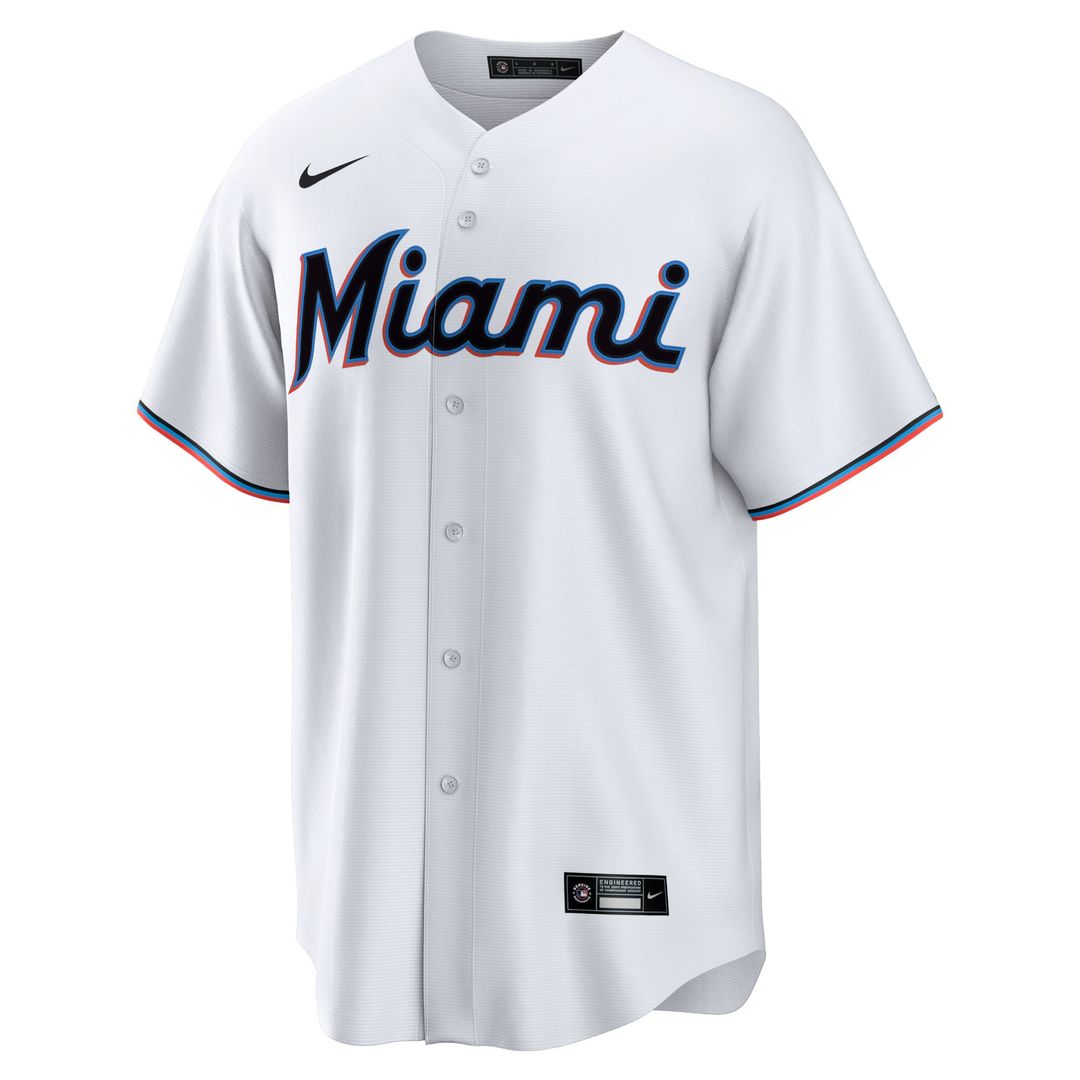 Miami Marlins | Nike White Home Blank Replica Jersey