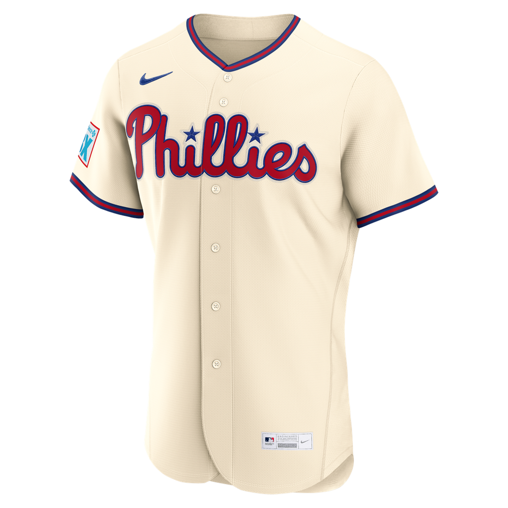 Philadelphia Phillies Bryce Harper | Nike White Home Authentic Sponsor Patch Jersey